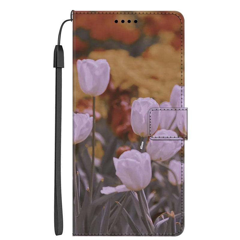 Защитный Роскошный Кожаный Чехол-Книжка на Магните Для Xiaomi Mi 11 Ultra с Рисунком Цветка Ударопрочный Чехол-Обложка Capa