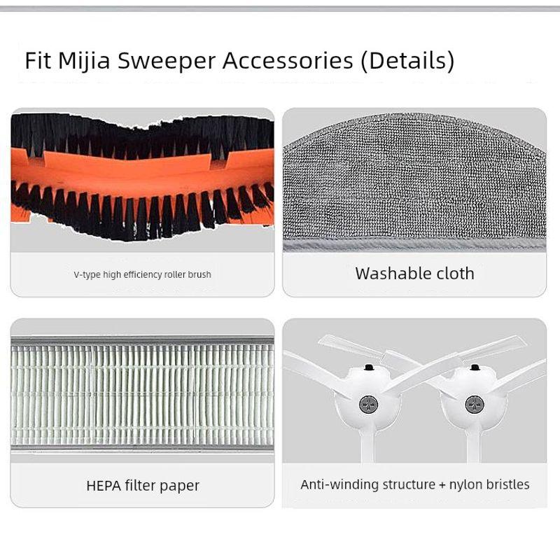 Suitable for Xiaomi MiJia Disposable Sweeping Mopping Robot Mjstp Rolling Brush Filter Screen Side Brush Washing Cloth Mop Accessories