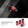 Car Dustproof Caps Tire Wheel Stem Air Valve Caps For Jeep Cherokee Compass Patriot Renegade Wrangler Liberty Trailhawk Rubicon MWGHF1