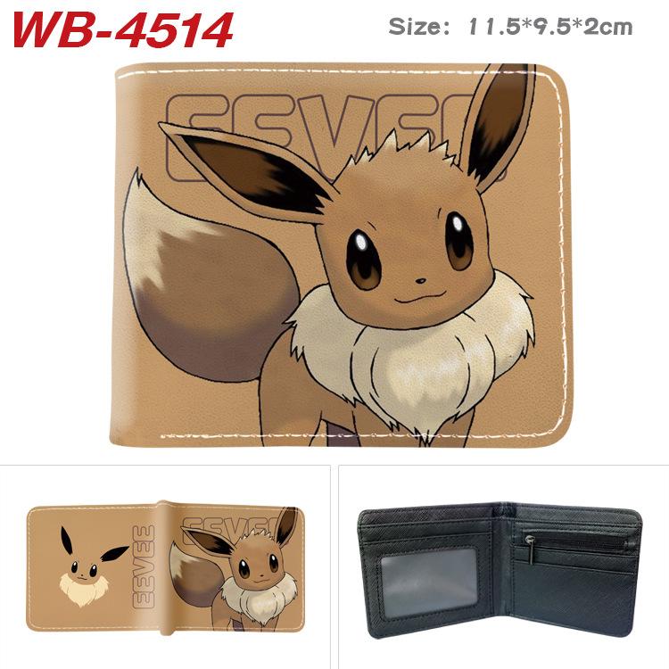 Pokemon Full Color Short Card Holder Folded Coin Purse Cute Pikachu Wallet 1pcs