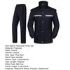 2Pcs/Set Raincoat Pants Set Men Women Hooded Long Sleeve Rain Jacket Elastic Waist