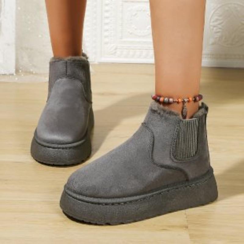 Autumn and Winter New Plush Thickened Warm Snow Boots Casual Versatile Thick-soled Plush Women's Snow Boots Shoes