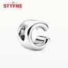 Silver 925 Alphabet Charms A-Z 26 Letters Fine Beads for DIY Jewelry Making Women Gifts Bracelet
