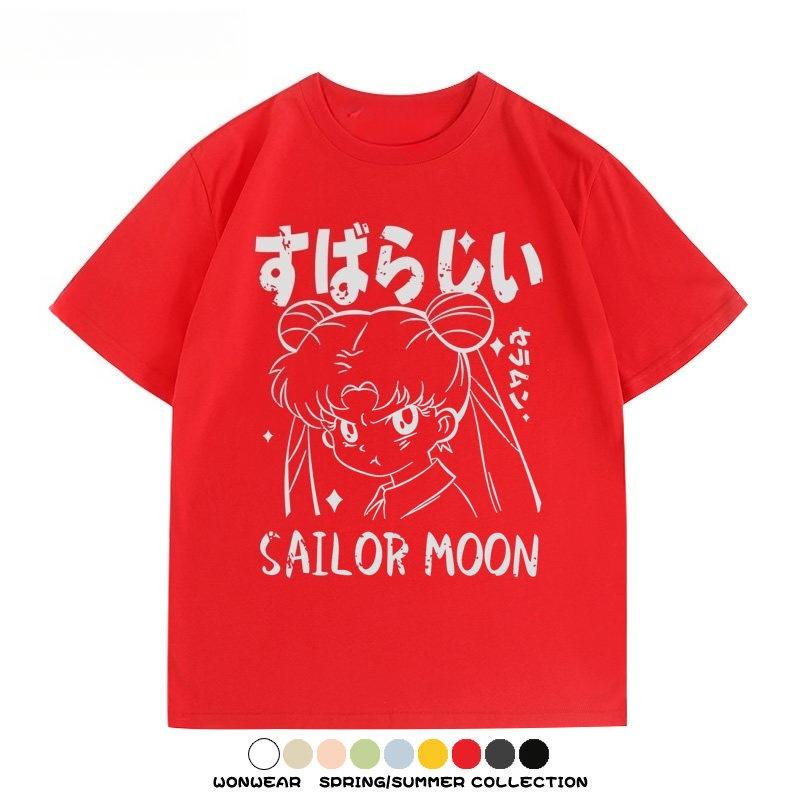 2026 New Pretty Guardian Sailor Moon Anime Cartoon Print Tshirt Short Sleeve Tshirt Unisexs And Unisexs Tshirt Unisexs Tshirt