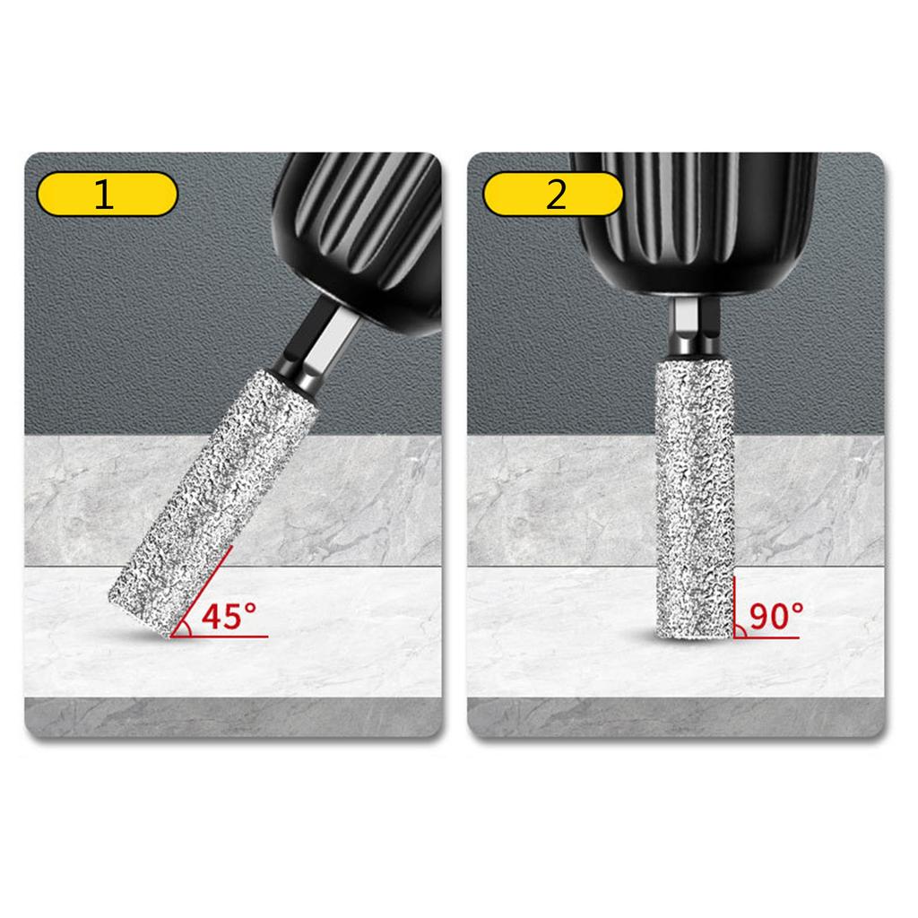 Алмазные сверла для сухого сверления 6 мм/8 мм/10 мм/12 мм Алмазная кольцевая пила с шестигранным хвостовиком для сверления и шлифования с быстрой заменой