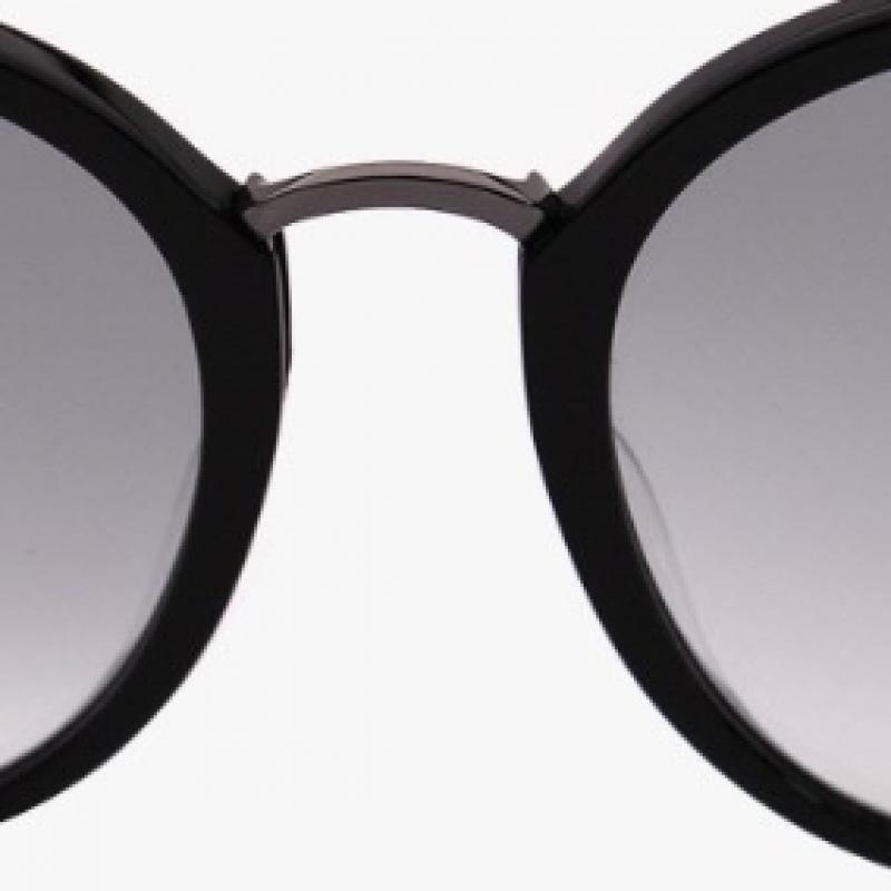 Puma Pu0158sk 001 Круглые комбинированные очки в роговой оправе, легкие, с азиатской посадкой, зеркальные солнцезащитные очки