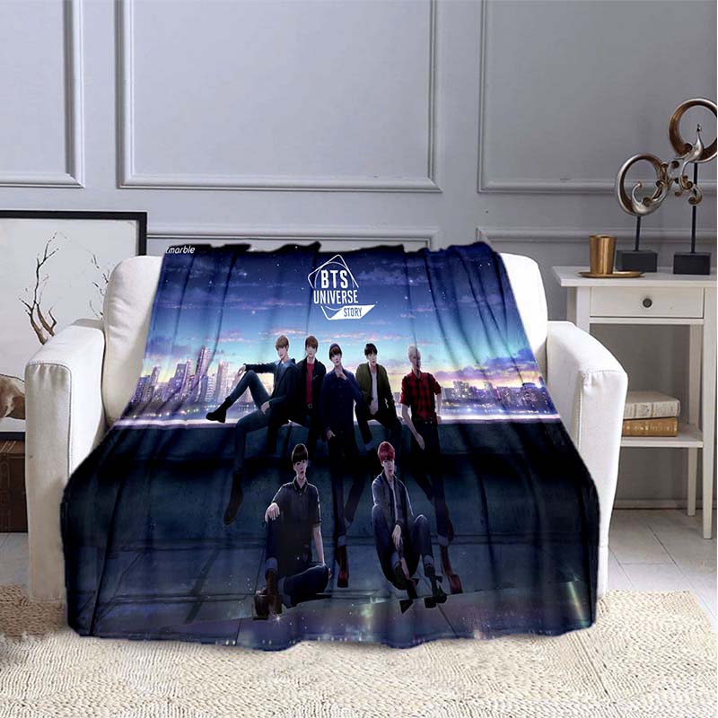 BTS Kpop Одеяло Плед Kpop Подарок Фланелевое Одеяло для Девочек-Подростков Взрослых Теплый Плюшевый Плед для Кровати Дивана Кушетки