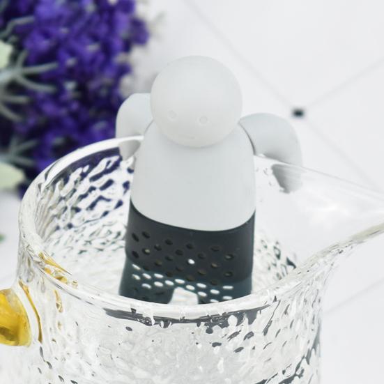 Подвесной силиконовый заварник для чая, тонкая сетка, мужская форма, пищевой класс, листовой чай, более крутой фильтр, ситечко для чайной, кухонные принадлежности