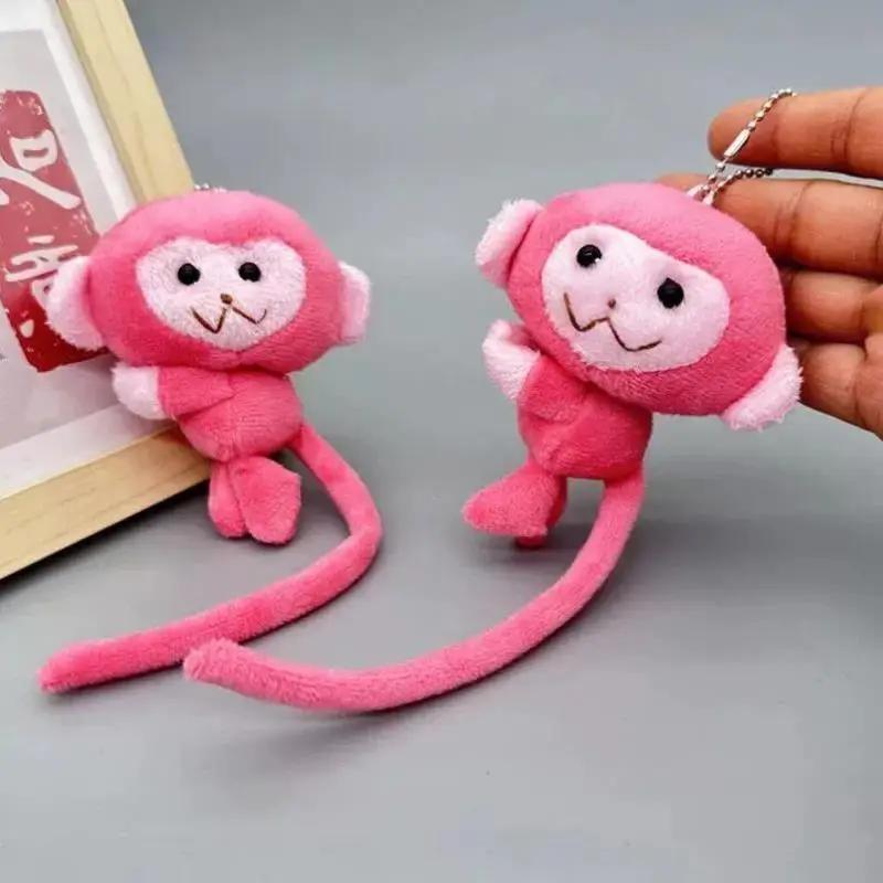 Cartoon Long Tailed Monkey Doll Key Chain Pendant DIY Plush Toy Doll Keychain Backpack Pendant Accessories Gift For Children
