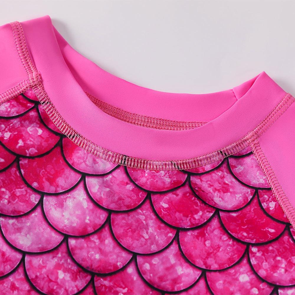 Swimsuit for Girls Two Piece Unicorn Mermaid Swimwear Child Long Sleeves Toddler Infant Baby Girl Bathing Suit Rash Guard Kids