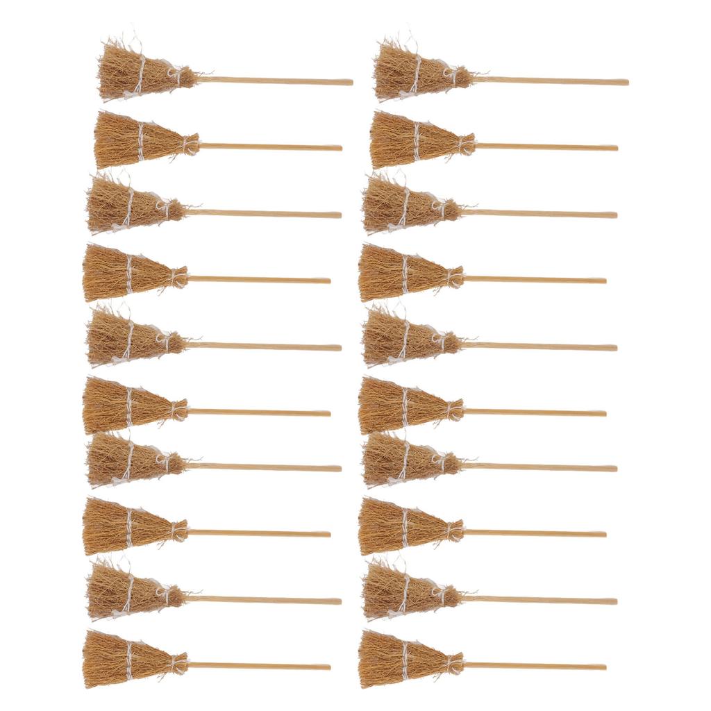 20 шт. Мини-метла ведьмы, белая веревка, украшение, сделай сам, мини-метла ведьмы для Хэллоуина