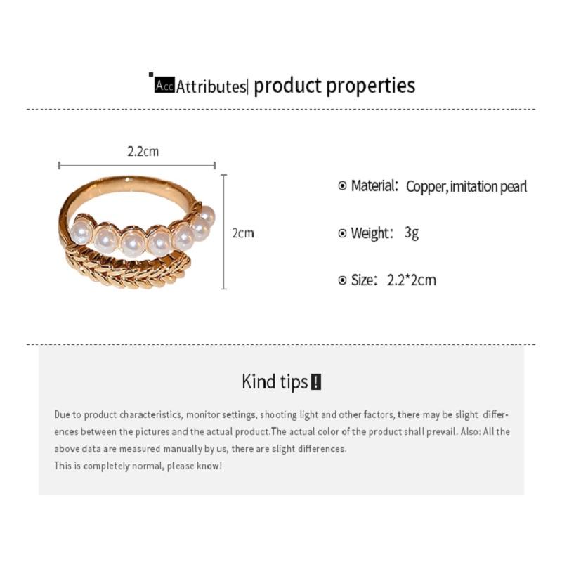 Delicate Flower Open Ring Rhinestone Imitation Pearl Rings Ladies Fashion Butterfly Design Ring Temperament Rings Jewelry K-