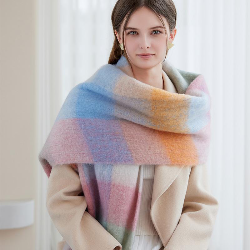 Scarf Warm Scarf Large Shawl Plaid Plaid