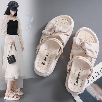 Модные женские сандалии Простые модные сандалии в стиле принцессы Повседневные сандалии на платформе Удобные уличные тапочки Трендовая обувь двойного назначения для женщин