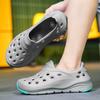 Модная осенняя обувь для пляжа с круглым носком для мужчин, сандалии для душа, мужские нескользящие тапочки, кроссовки, спортивные сникеры, стиль 2025outdoor, здоровье