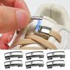 6Pcs Magnetic Lazy Shoelace Buckle Set No Tie Quick Lock Laces Clips Save Time Energy Double Lock