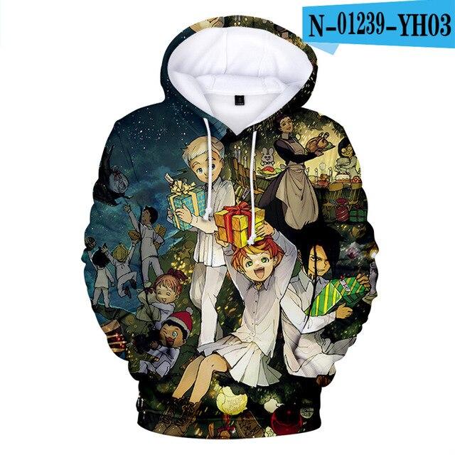 Обещанный Неверленд Фил Джилда Дон Рэй Норман Эмма Косплей Худи Yakusoku No Neverland Толстовка Аниме Одежда Оверсайз