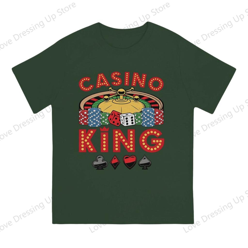 100pure Cotton Printed Unisex Tshirt Casino King Short Sleeve Tshirts Harajuku Tee Funny Tops