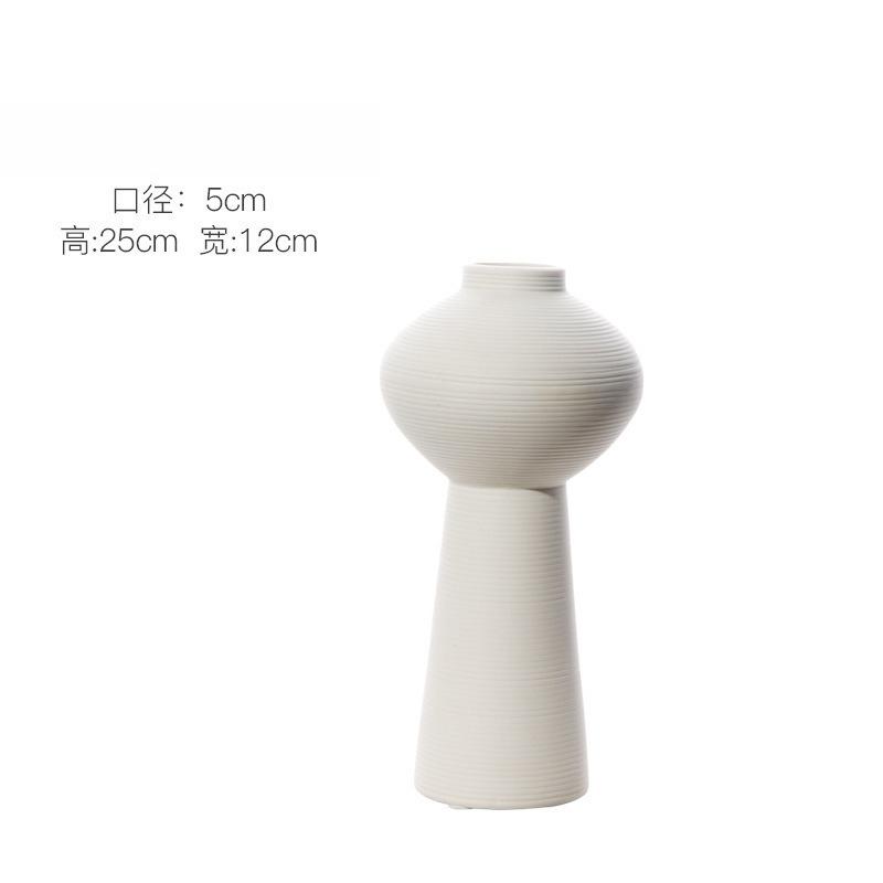 Минималистичная керамическая ваза ручной работы в стиле дзен, украшение для гостиной, модель для дома, черно-белая художественная ваза, ручная роспись
