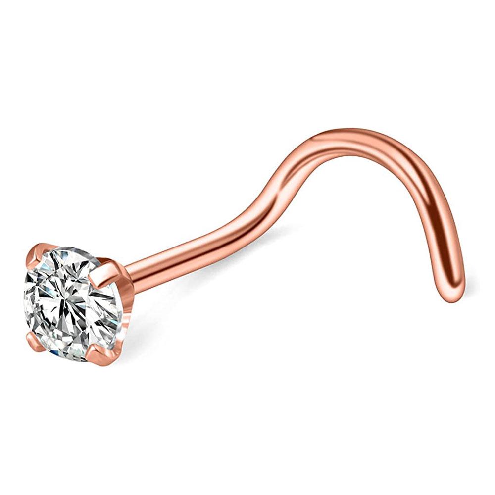 European & American Fashion Stainless Steel Zircon Nose & Lip Piercing Jewelry