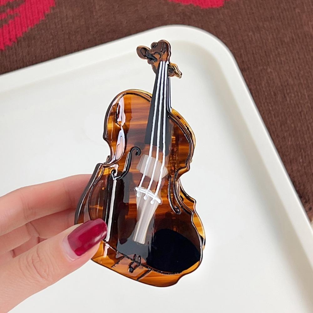 Korean Style Violin Shape Hair Claw Color Palette French Shark Clip Hair Accessories