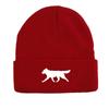 White Wolf Dog Print Knitted Cap Beanie, Animal Man Cap Lightweight Elastic Casual Bobble Hat Knit Hat Beanie