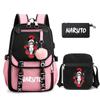 3Pcs/set Anime Naruto Backpack Canvas Backpack for Teen Student Girl Boy Back To School Schoobag Men Women Leisure Travel Bags