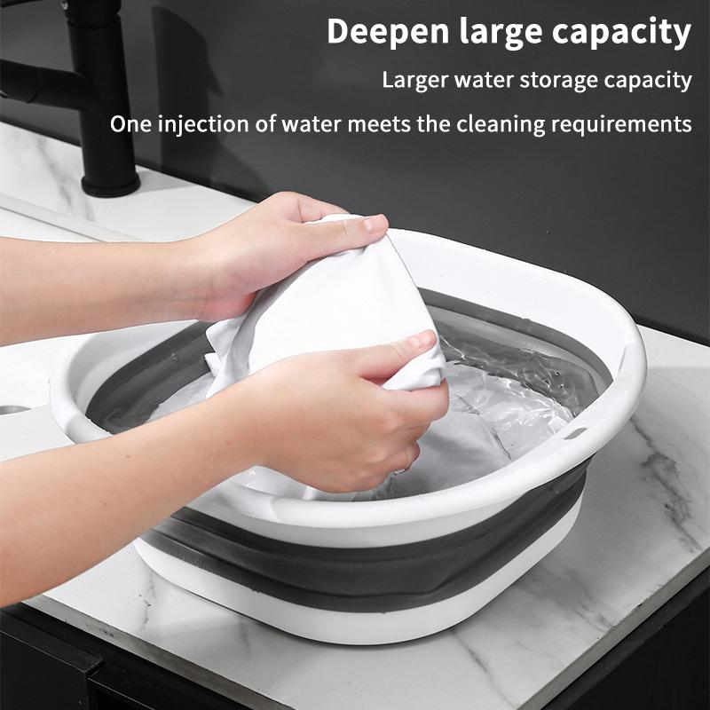 Portable Folding Wash Basin 3Pcs Set Drop Resistant Multifunctional Collapsible Sink for Home Bathroom Outdoor Use