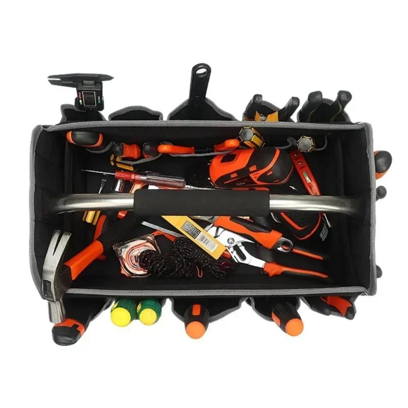 Handheld steel pipe bag folding tool kit, hardware storage, auto repair Oxford cloth wear-resistant tool kit