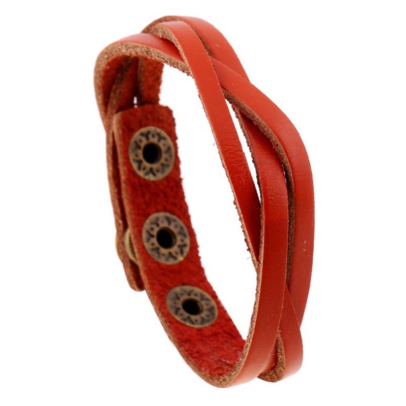 Разноцветные японские и корейские плетеные кожаные браслеты - модные аксессуары из натуральной кожи