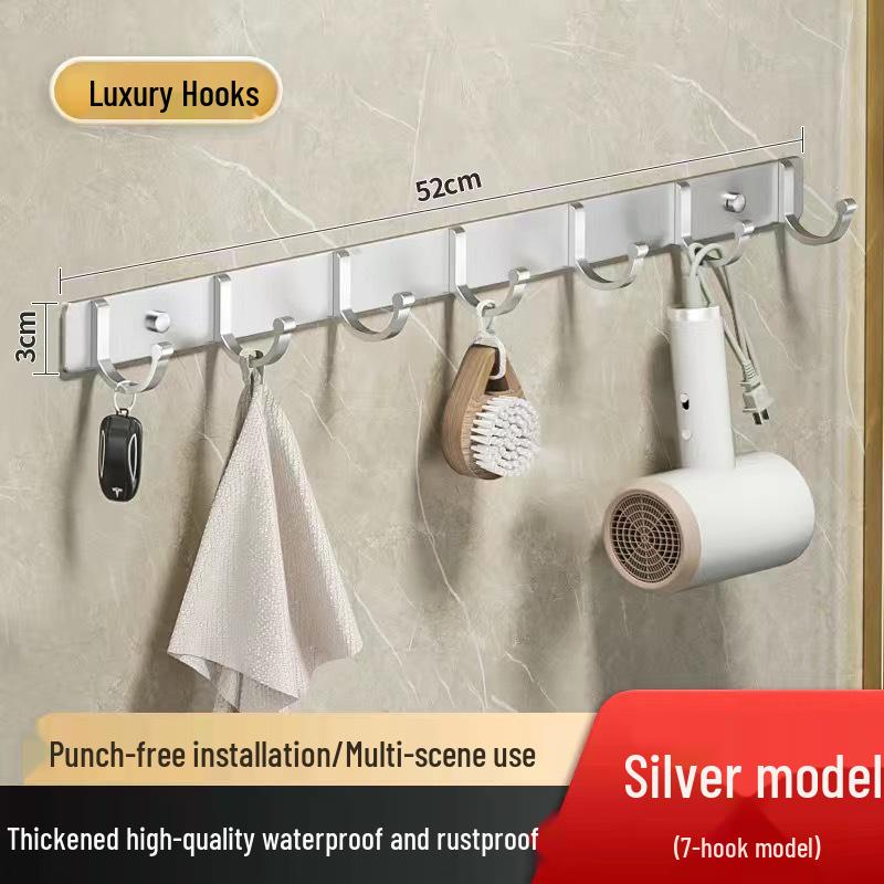 Клейкий крючок из космического алюминия для ванной и кухни - Самоклеящаяся вешалка для пальто и одежды