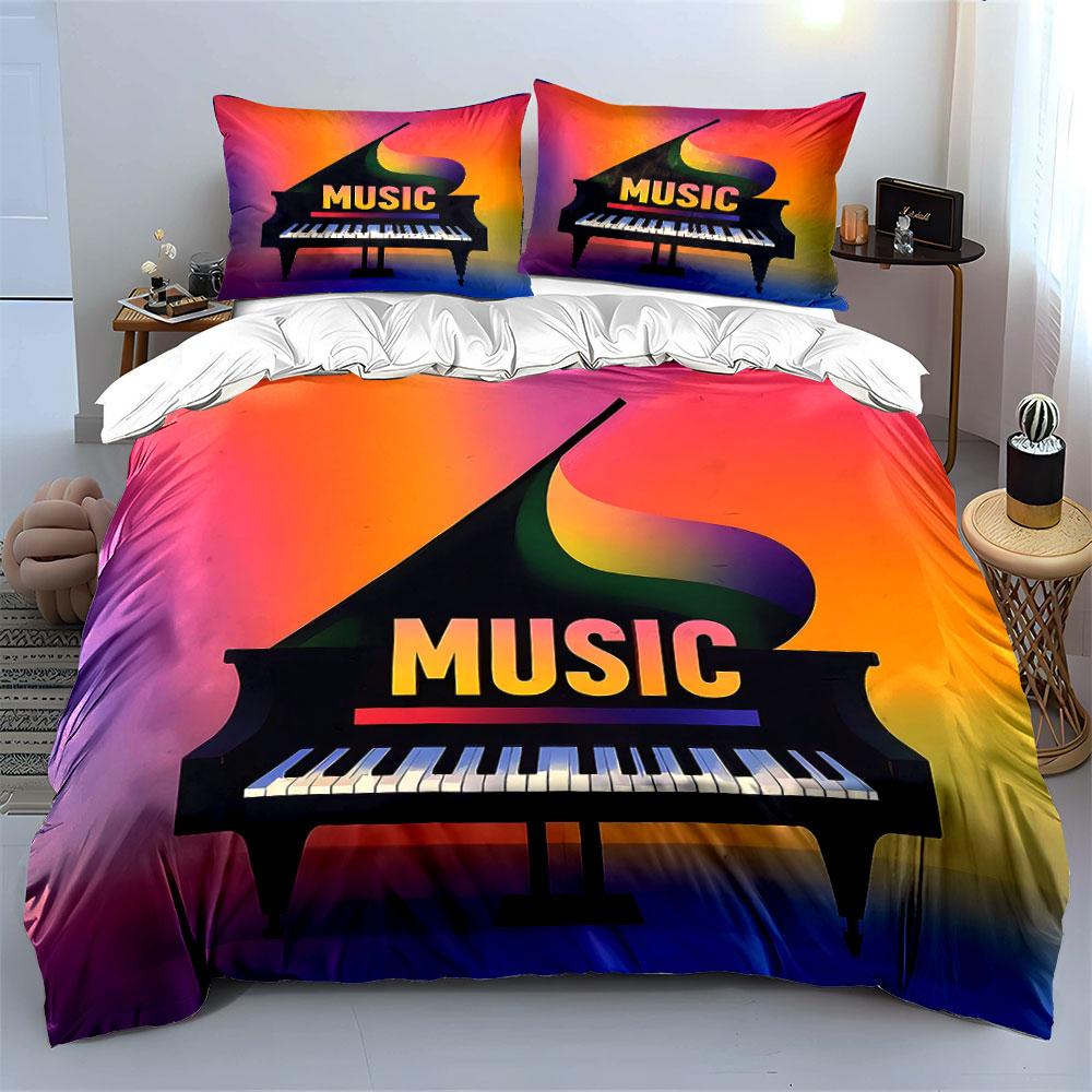 Vibrant piano symphony. Bedding sets Duvet covers Pillowcases(1* Duvet Cover 2* Pillowcases without duvet insert)