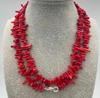 New Hot Handmade Very Long Red Real Coral Beads Necklace Fashion Jewelry 32inch