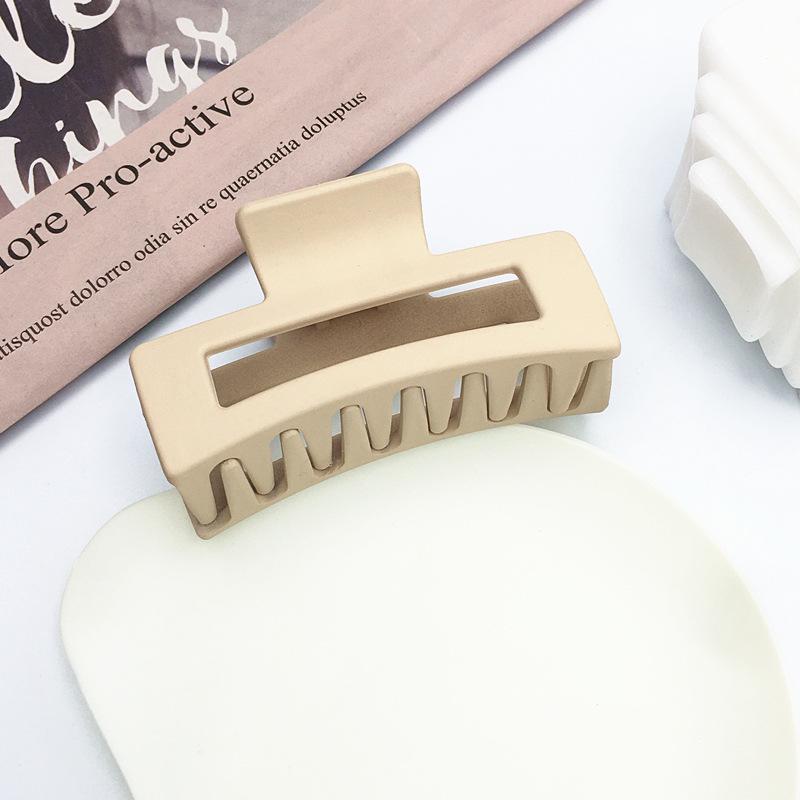 Корейская заколка для волос женская «Акула» высокого класса с матовым покрытием - Однотонная, Большого размера