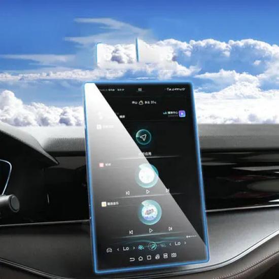 For BYD tang  12.8 inch 15.6 inch Car GPS navigation and trument screen tempered glass protective film Interior sticker