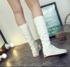 Fashion New Fashion 3Colors Women's Canvas Boots Lace Zipper Knee High Boots Boots Flat Shoes Casual High Help Punk Shoes Girls