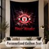 Custom Text Tapestry Manchester United Print Wall Tapestry Indoor Living Room Wall Decor