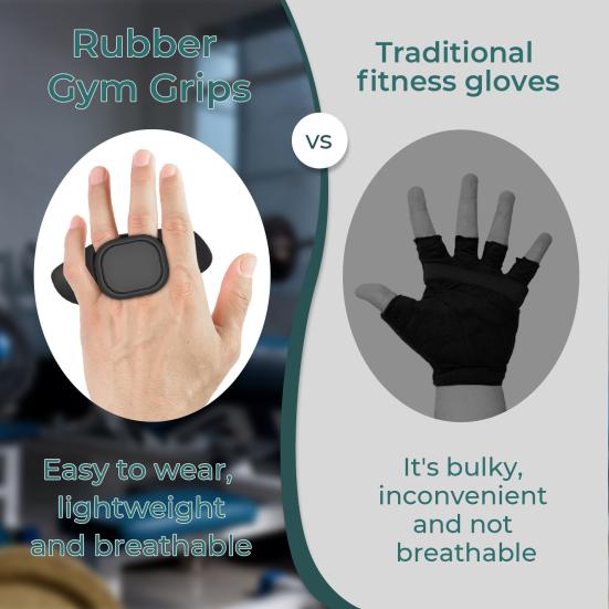 1 Pair Anti-Slip Silicone Workout Grips Men Women Hand Palm Protection Weight Lifting Dumbbell Deadlift Pull-Up Grippers Gym Training