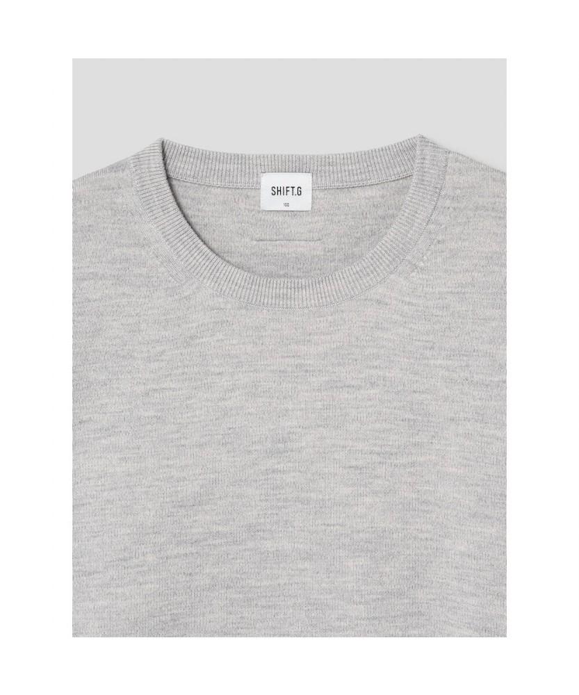 SHIFT.G Basic Crewneck Sweater Light Gray