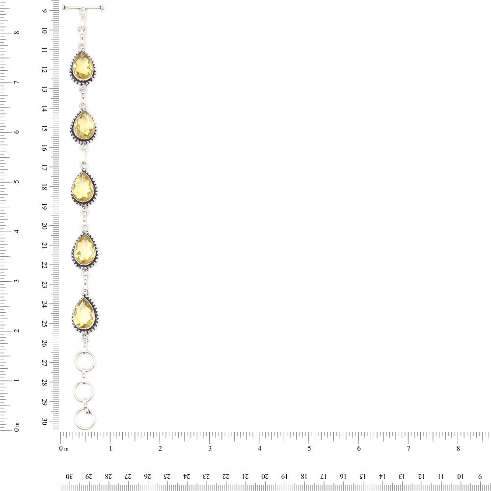 Lemon Topaz Gemstone Friends Jewelry Necklace Set 18-20''