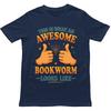 This Is What An Awesome Book Worm Looks Like T Shirt Gift For Unisex Unisex Kids