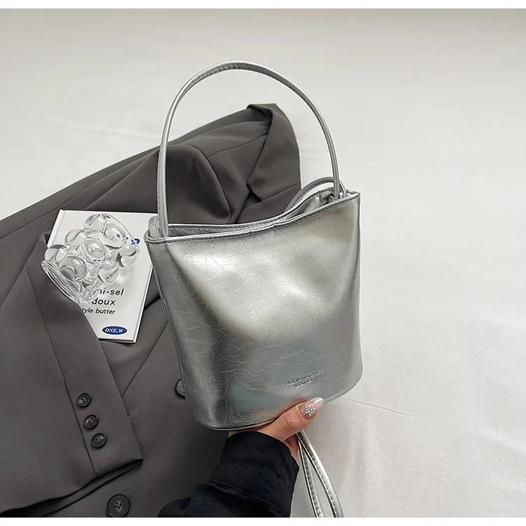 Универсальная женская сумка-мессенджер, элегантная сумка-ведро, высококачественная портативная сумка, популярная красная сумка