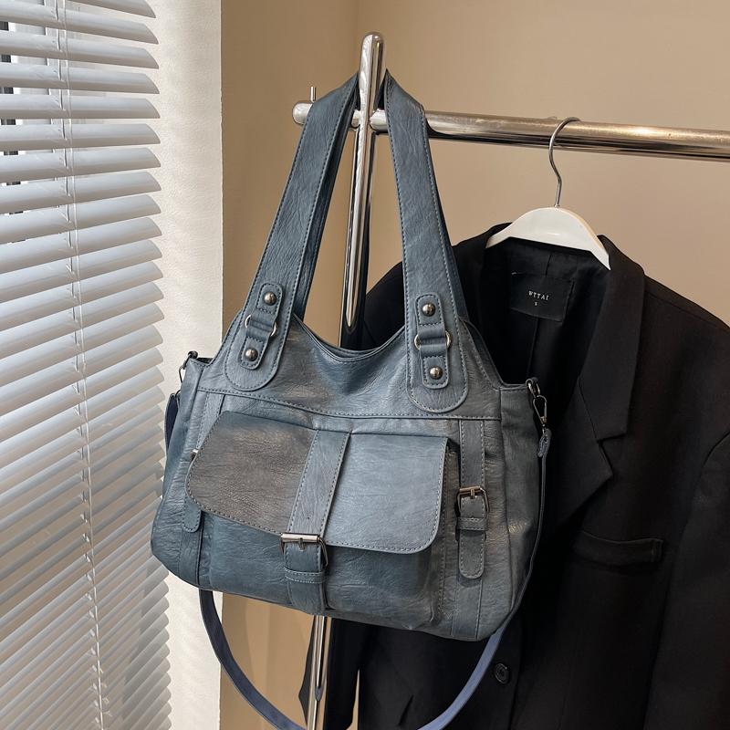 New High Quality PU Tote Bags for Work Commuting Carrying Bag College Style Student Outfit Book Shoulder Bag