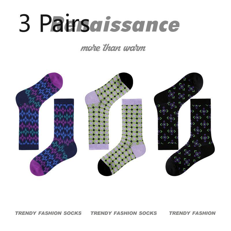 3 пары женских весенне-осенних носков-гольф в стиле ретро, новый тренд