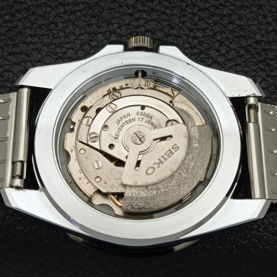 ЯПОНИЯ ВОССТАНОВЛЕННЫЕ SEIKO 5 МУЖСКИЕ АВТОМАТИЧЕСКИЕ 6309A НАРУЧНЫЕ ЧАСЫ С СИНИМ ЦИФЕРБЛАТОМ a426509-2
