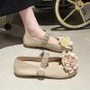 Мода Элегантная Обувь Женские Балетки Круглый Носок Повседневные Женские Кроссовки С Неглубоким Вырезом Платье Бабушка Летняя Лодочка Новые Ретро Досуг Цветочные