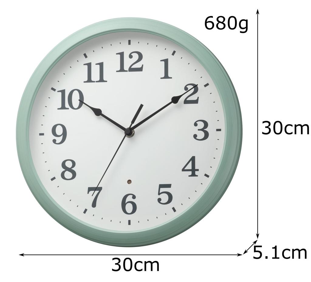 RHYTHM Analog Wall Clock Blue 30cm