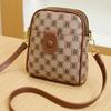Принт Французский Легкий Роскошный Стиль Модная и Универсальная Маленькая Квадратная Сумка Женская Сумка Повседневная Сумка для Поездок Вертикальная Сумка для Мобильного Телефона для Мамы