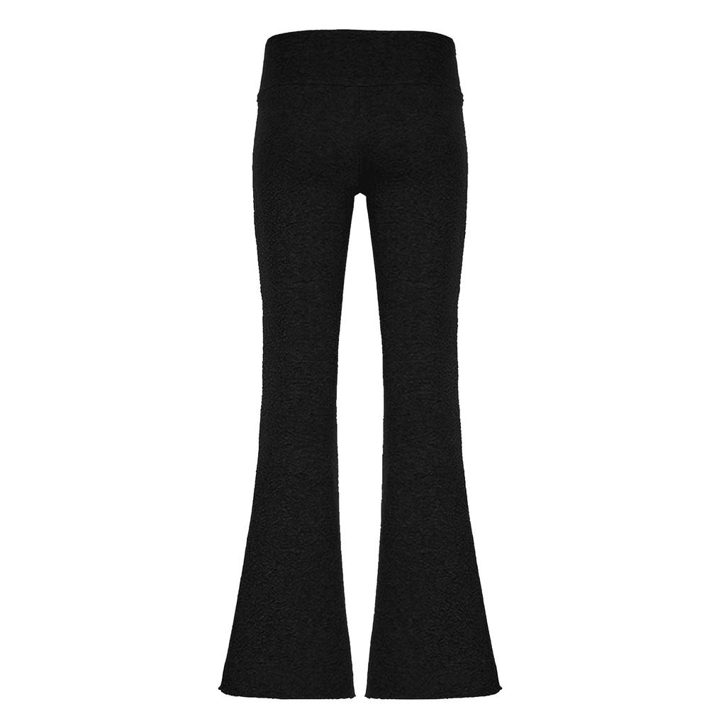 Женские модные однотонные повседневные брюки с низкой талией, универсальные расклешенные брюки, облегающие брюки для йоги