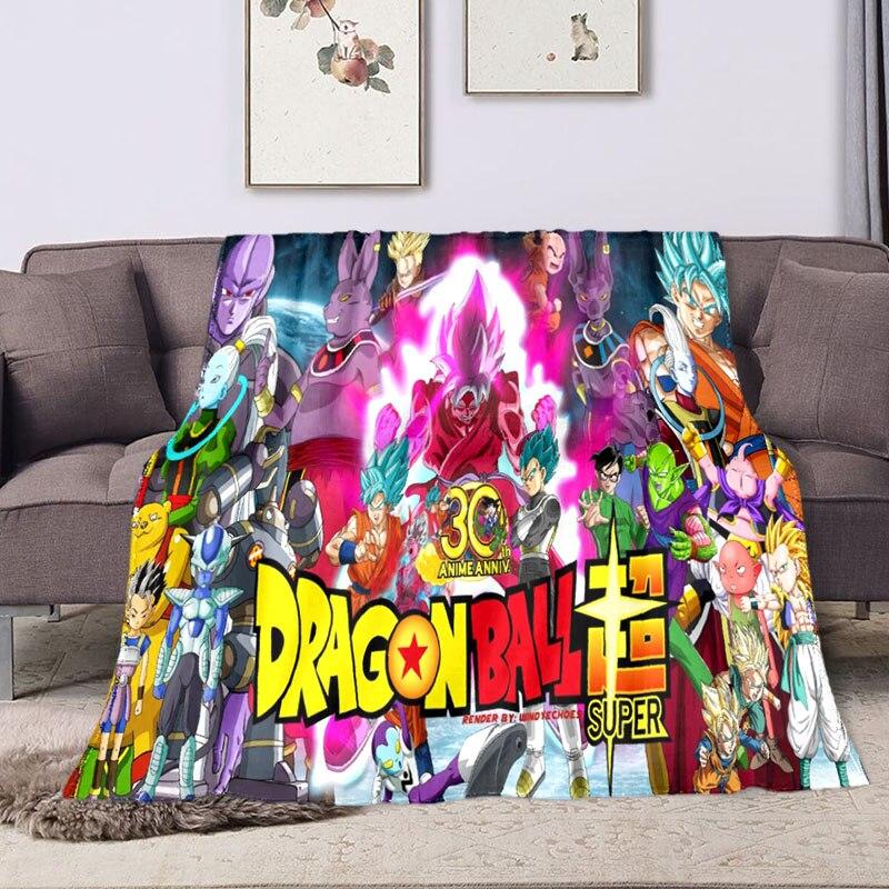 Cartoon Children's Gift Soft Four Seasons Dragon-Ball Portable Blanket Sofa Blanket Thin Sheet Office Tour Sherpa Warm Blanket.